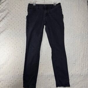 Ann Taylor LOFT Womens Skinny Jeans Faded Black Mid Rise‎ Denim Pants Size 10/30